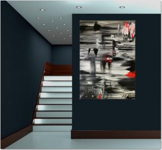 Gemälde 3d Xxl Rot Abstrakt Art Unikat Modern Kunst Bild Leinwand Moucha 2015 Bild