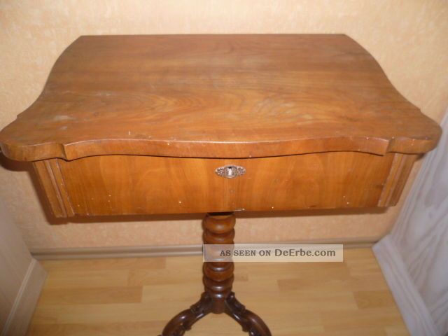 Schöner Alter Nähtisch Mit 1 Einer Schublade Und Fächern Von Ca.  1925 Antike Originale vor 1945 Bild