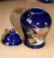 5 Stck China?japan Dose Vasen Deckel 12cm Kobaldblau Malerei Gold Fasanen Blüten Entstehungszeit nach 1945 Bild 7