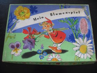 Altes Ddr Würfelspiel Mein Blumenspiel Von Veb Kartonagen Karl - Marx - Stadt V.  1963 Bild