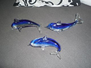 3 Glas Delfine (blau) Bild