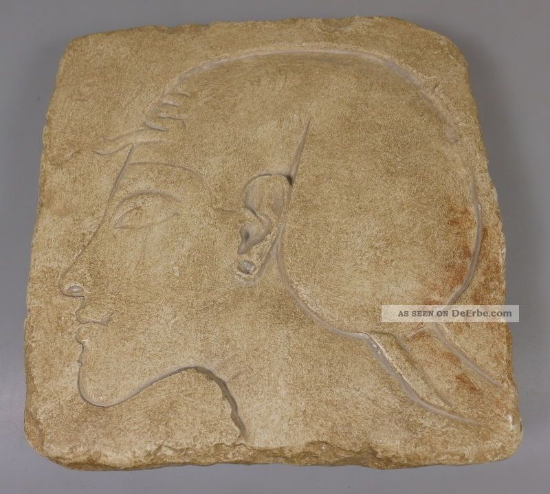König Echnaton Kopfbild Relief 21x21cm Ägyptisches Museum Antike Bild