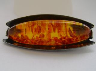 Bernstein Brosche 835er Silber Fischland / Amber Brooch Fischland Silver 835 琥珀色 Bild