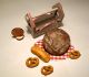 Erntedank - Und Weizenbrot Im Holzkorb Für Kaufladen,  Puppenstube,  Puppenhaus 1:12 Kaufmannsläden & Zubehör Bild 2