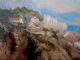 Südländische Landschaft Italien ? Handgemalt Auf Leinwand Schöne Deko Originale der Zeit Bild 3