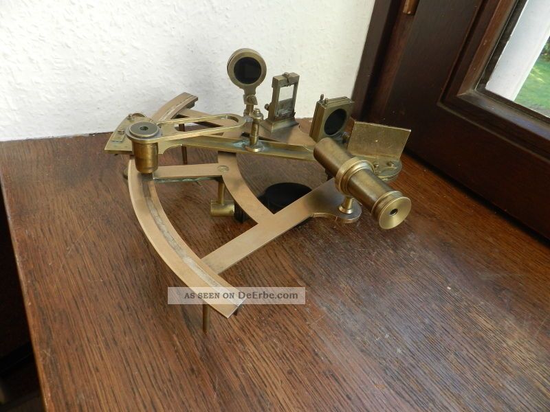 Antike Sextant W.  Gerrard Liverpool Um 1900 Technik & Instrumente Bild