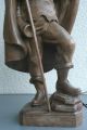 Schöner Geschnitzter Nachtwächter Holz Figur Ges.  - Höhe 71 Cm Skulptur Holzfigur 1950-1999 Bild 3