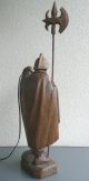 Schöner Geschnitzter Nachtwächter Holz Figur Ges.  - Höhe 71 Cm Skulptur Holzfigur 1950-1999 Bild 4