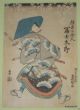 2 Blätter Utagawa Kunisada (1786 - 1865) Antik Farbholzschnitt Schauspieler Asiatika: Japan Bild 4