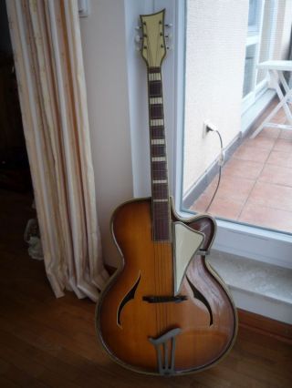 Tolle Gitarre Schlaggitarre 1956 Seifert Roger Migma Musima Markneukirchen ??? Bild