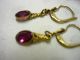 Zauberhafte Alte Ohrringe - Vergoldet Mit Einem Pinkrotem Spinell Schmuck & Accessoires Bild 1