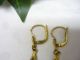 Zauberhafte Alte Ohrringe - Vergoldet Mit Einem Pinkrotem Spinell Schmuck & Accessoires Bild 3