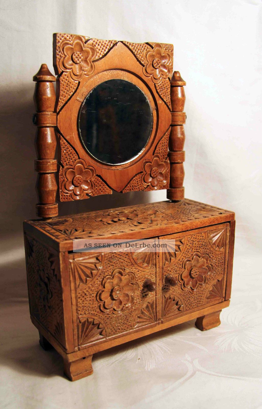 Seltener,  Antiker Spiegelschrank Puppenstuben & -häuser Bild