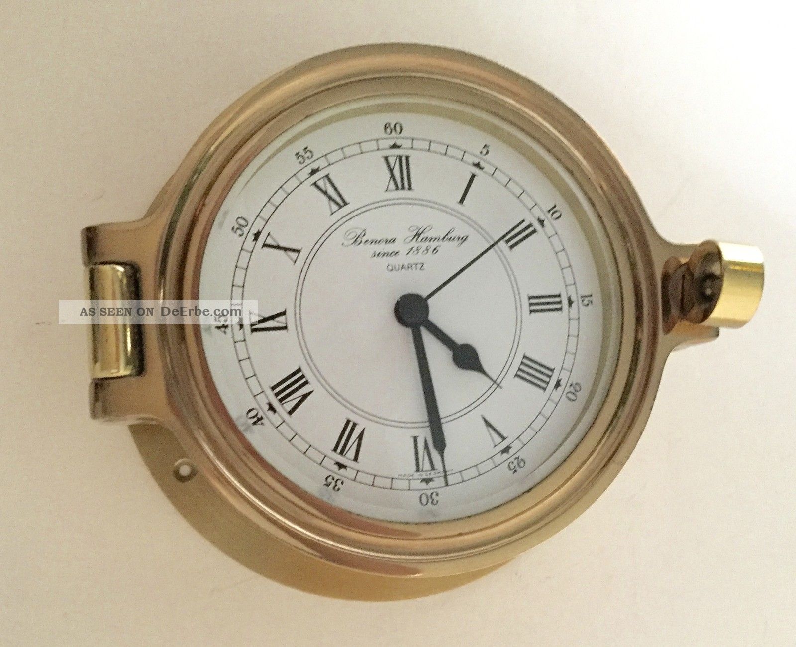 Alte Schiffsuhr Wanduhr Benora - Hamburg,  Since 1886 Technik & Instrumente Bild