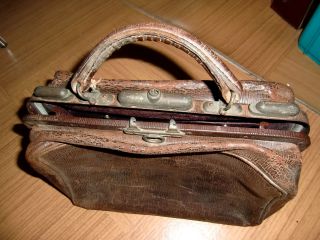 Handtasche Art Deco Bügel - Handtasche Bügeltasche Alte Leder Handtasche Bild