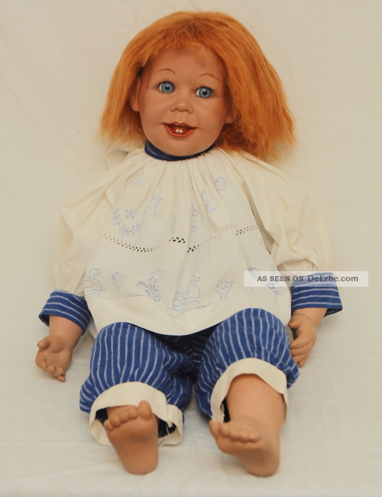 Giggles A.  Fayzah Spanos Design Puppe 60 Cm Reproduction 1989 Porzellankopfpuppen Bild