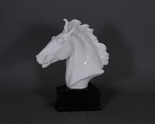 Meissen Oehme Pferd Pferdebüste Pferdekopf Maestoso Horse Figur Figure Figurine Bild