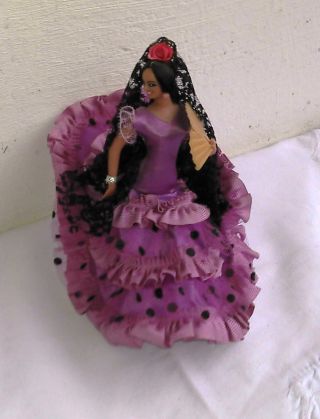 Nachlass Trachtenpuppe Trachten Puppe Flamencotänzer Bild