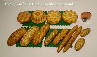 Brot - Und Hefegebäck - Sortiment Für Kaufladen Und Puppenhaus 1:12 Bis 1:10 Bild