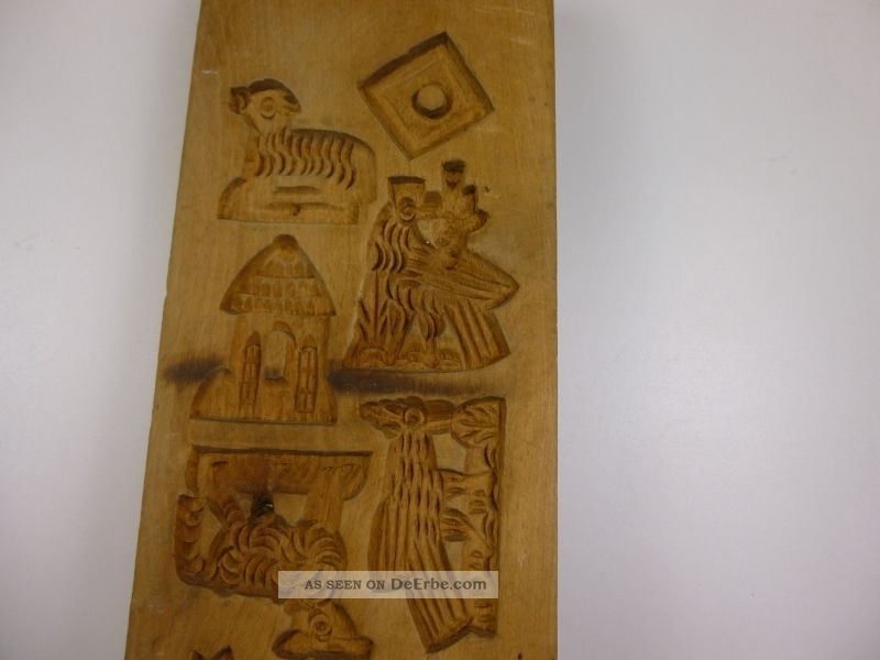 Alte Holzmodel - Backmodel - Felder Geschnitzt (90 - 02) Haushalt Bild