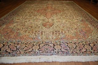 Wunderschöner Kaschmirseiden Teppich Ca: 280x185cm Frisch Gewaschen Handrug Bild