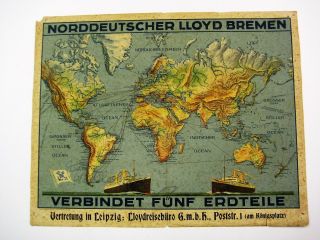 Plakat Norddeutscher Lloyd Bremen Bild