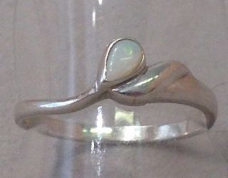 Ring Mit Opal Tropfenform 925er Sterlingsilber Gr.  : 60 - Sehr Hübsch - Bild