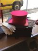 Chapeau Claque Pink Mit Lederhandschuhen Antik.  Einmalig. Accessoires Bild 1