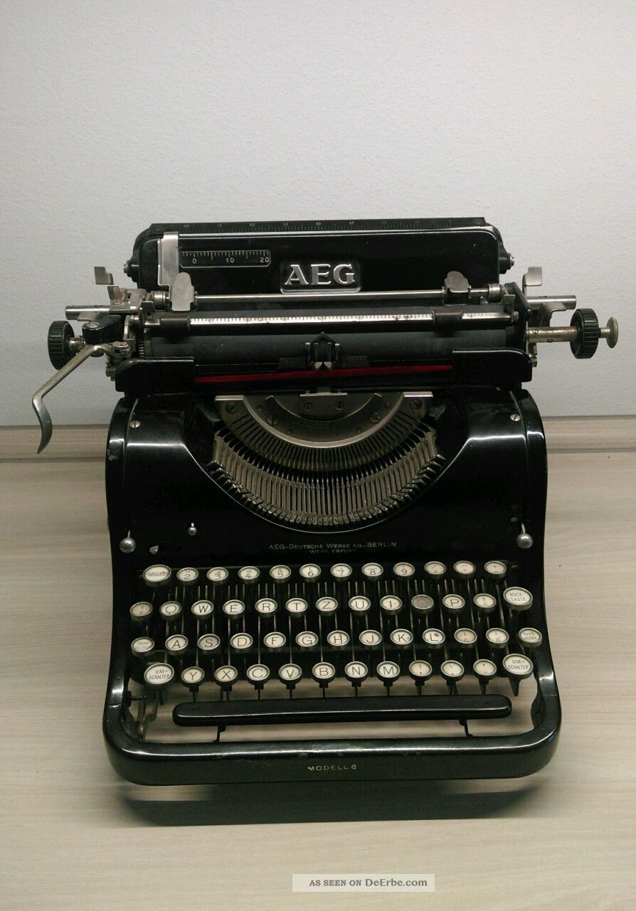 Aeg Typenhebelmaschine Schreibmaschine Modell 6