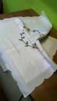 Kissenbezug,  - Hülle,  Weiße Baumwolle Zart Bestickt,  47 Cm Seitenlänge Quadratisch Weißwäsche Bild 2