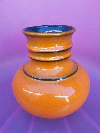 Jasba 1166 - 20 Keramik Vase 60er/70er Jahre Mid Century,  Wgp Orange Space Age Bild