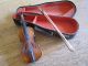 Alte Miniatur Geige Streichinstrument Im Koffer Kasten Saiteninstrumente Bild 1