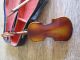 Alte Miniatur Geige Streichinstrument Im Koffer Kasten Saiteninstrumente Bild 3