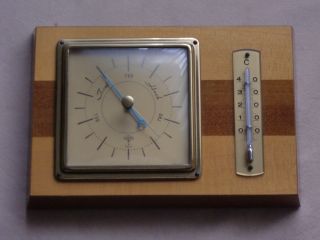 Wetterstation,  2 Teilig,  Barometer / Thermometer,  Marke Förster,  19 X 13 X 4 Cm Bild