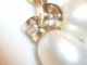1 Tag Ohrringe,  Ohrstecker Mit Diamanten Und Großen Echten Perlen,  585er - Gold Ringe Bild 4