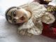 Antike Puppe Porzellan Stoff Sitzend Harlekin Pierrot Tkr Tkh ? 1900 1920 ? Doll Porzellankopfpuppen Bild 2
