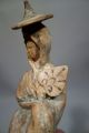 Griechische Statuette Tanagra Figur Tanagraerin Ton 18 Cm Antike Bild 3