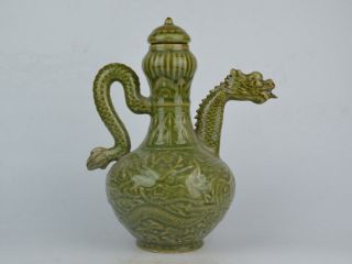 1.  8 Kg Big Alte Exquisite China Longquan Porcelain Skulptur Dragon Teapot Statue Bild