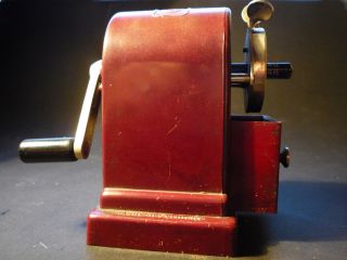 Dahle No.  22 Bleistiftanspitzer Bakelit Rot Sehr Selten 50er J.  Spitzmaschine Bild