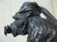 Bronze Figur,  19.  Jh. ,  Affe Mit Amtsmütze & Napoleons - Hut Im Maul,  Signiert,  Vase Bronze Bild 6