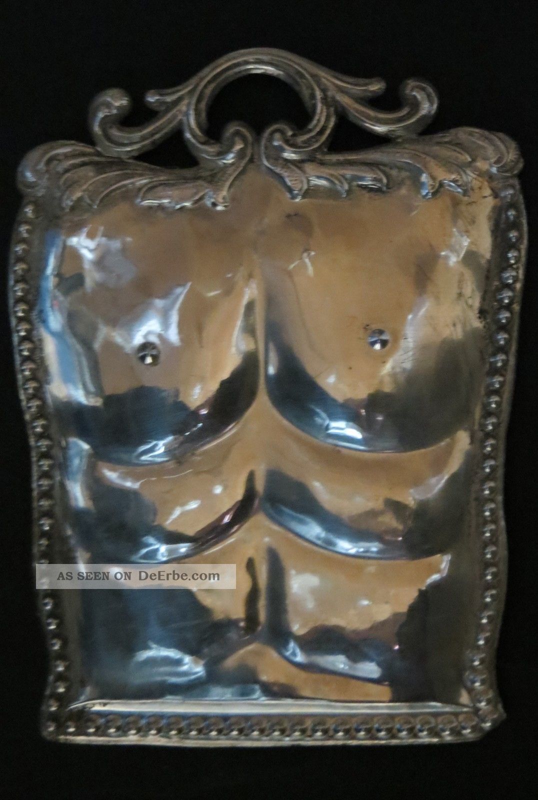Ex Voto - Votivgabe - MÄnnerbrust Um 1950 - Alt - Ca.  11,  6 Cm Votivbilder & Sakralmalerei Bild