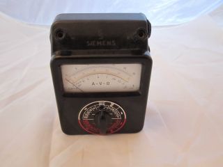 Siemens Multimeter A - V - Ω Multizet Für Gleich Und Wechselstrom Ca.  1960 Bild