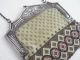 Ak22 - Damen - Handtasche Mit Perlenstickerei Wmf Straussenmarke Reines Jugendstil Accessoires Bild 1