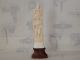 Antike Bein Figur China Um 1900 Auf Holz Sockel S Sehr Fein Beinarbeiten Bild 3