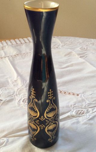 Wunderschöne Vase,  Echt Kobalt,  Unterweissbach Porzellan. Bild