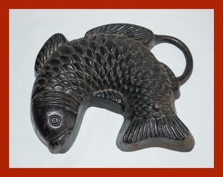 Alte Backform - Fisch Aus Gusseisen - Mitte 20.  Jahrhundert (4433) Bild