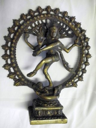 Schöne Bronze Shiva Skulptur - 29 Cm / Bronze Shiva Sculpture 11,  41 
