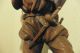 Holzfigur Bergsteiger Kletterer Fackel Holz Figur Geschnitzt Holzschnitzerei Holzarbeiten Bild 1