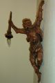 Holzfigur Bergsteiger Kletterer Fackel Holz Figur Geschnitzt Holzschnitzerei Holzarbeiten Bild 6