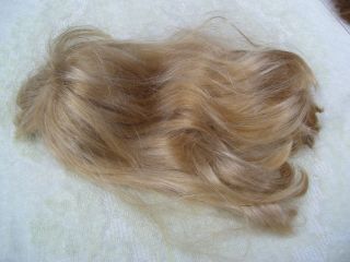 Alte Puppenteile Blonde Glatte Lang Haar Perücke Vintage Doll Hair Wig 40cm Girl Bild